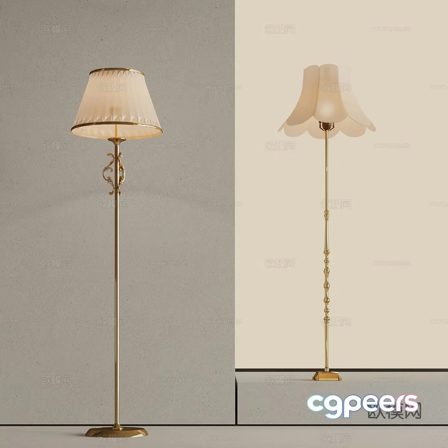 Floor lamp French floor lamp 3D model