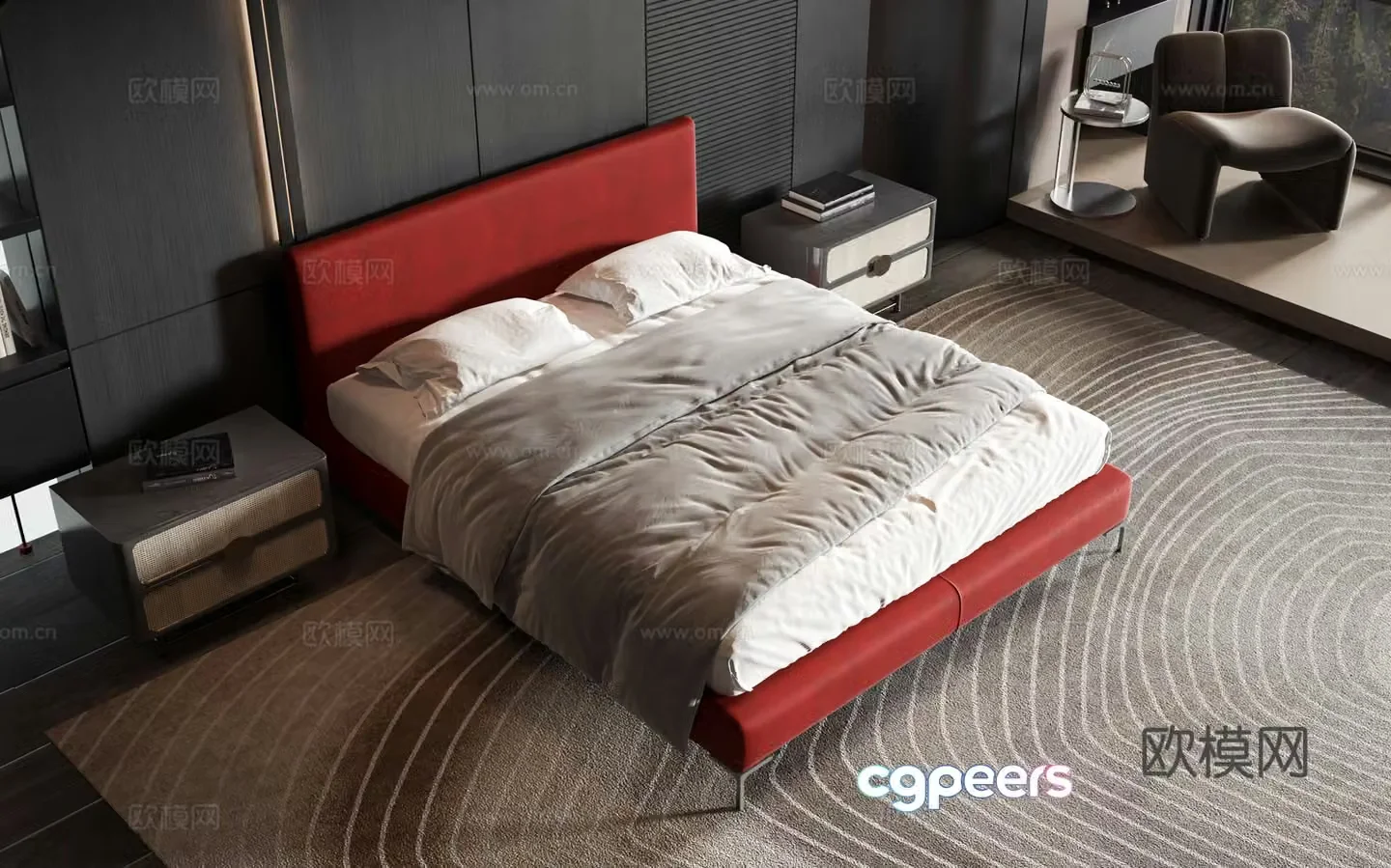 Modern style product bed 3d model