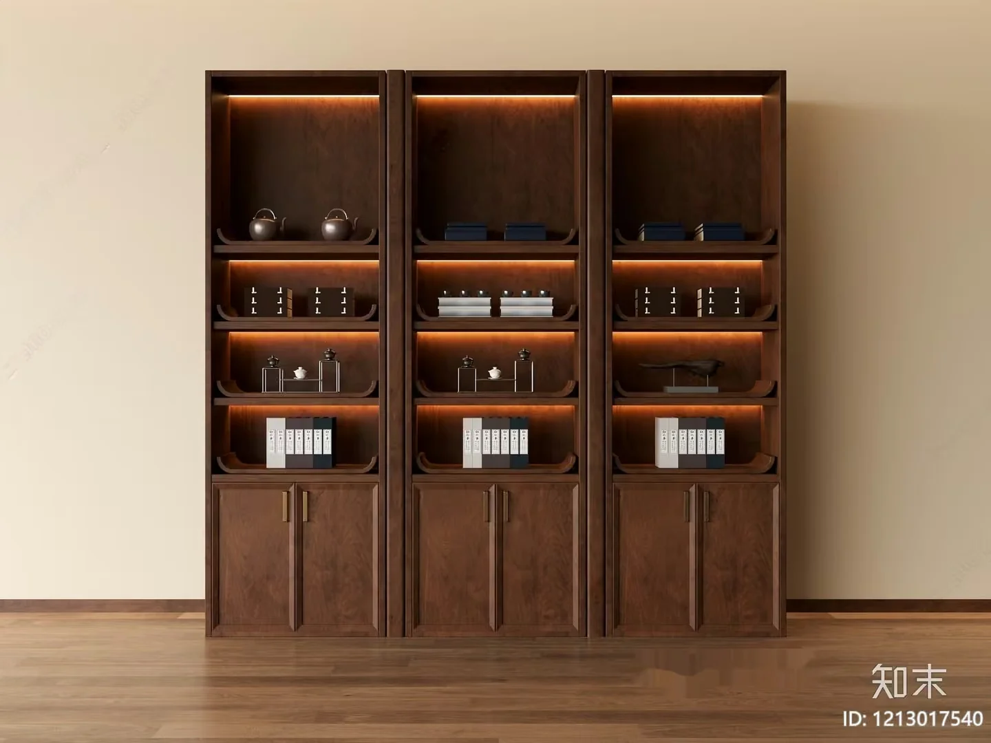 A Wooden Bookcase 3D Model – 20766 – VRAY Render
