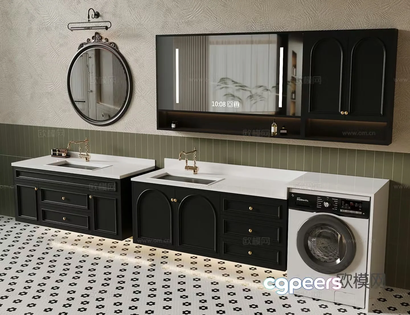 Bathroom cabinet French bathroom cabinet 3d model