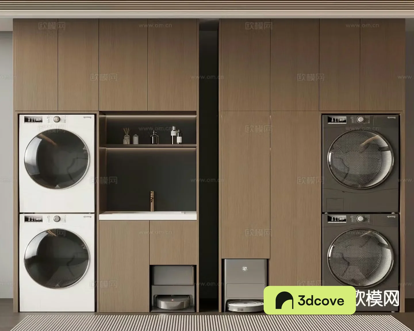 Italian balcony cabinet washing machine cabinet