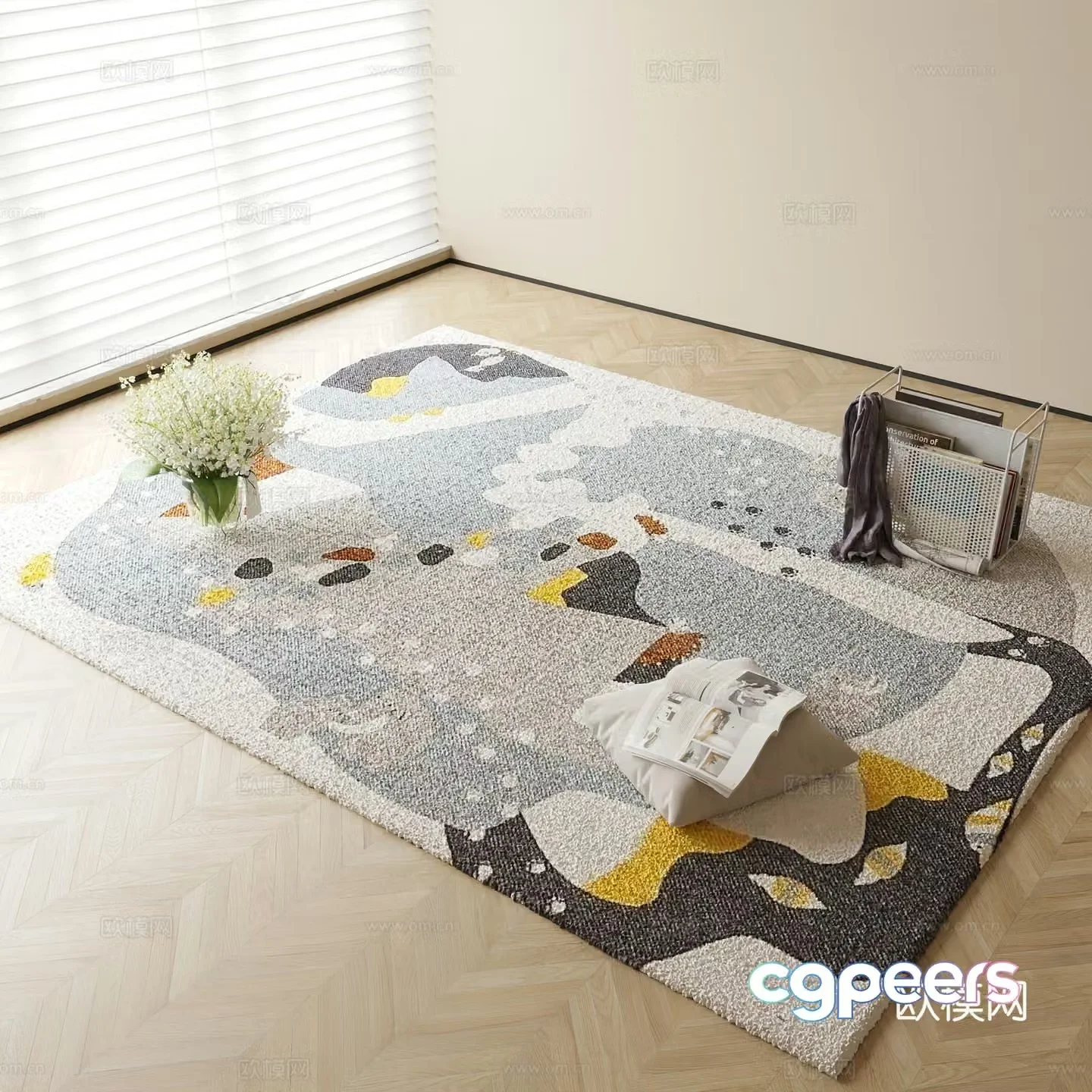 Modern carpet Cartoon carpet 3d model