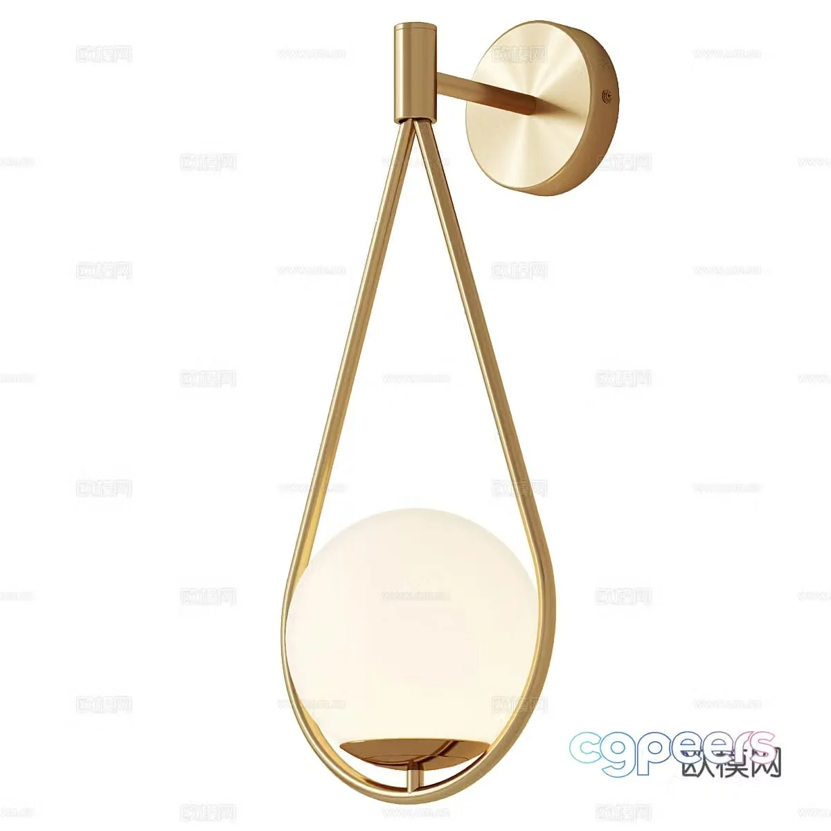 New Chinese -style wall lamp 3D model