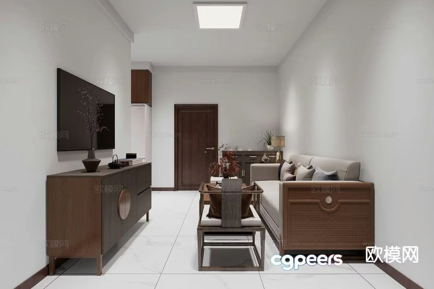 New Chinese style living room 3d model
