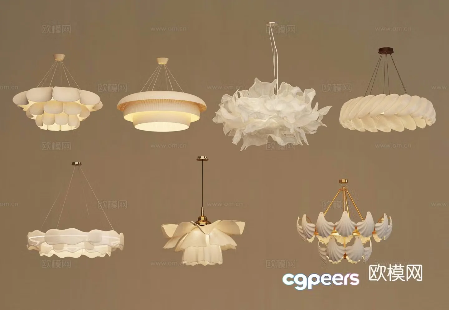 Modern chandelier 3d model