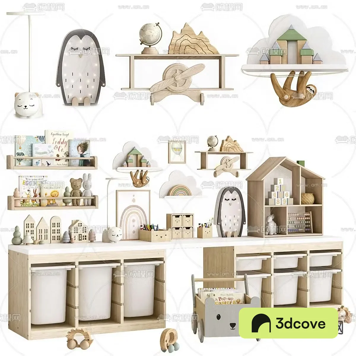 Children’s toy cabinet storage cabinet