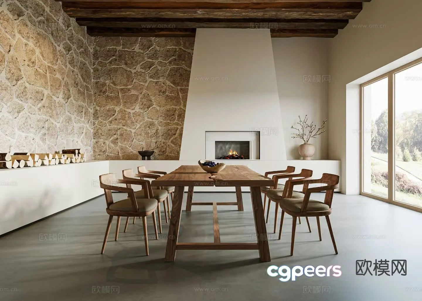 Wabi Sabi restaurant 3d model