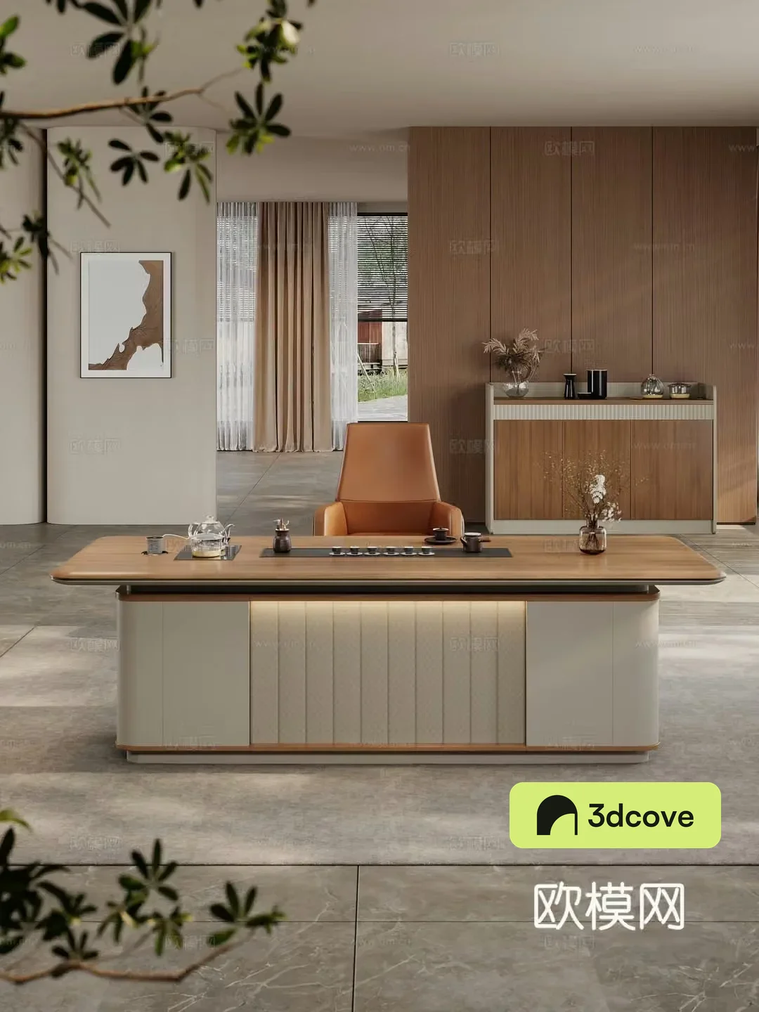 Modern tea table and chair combination tea set