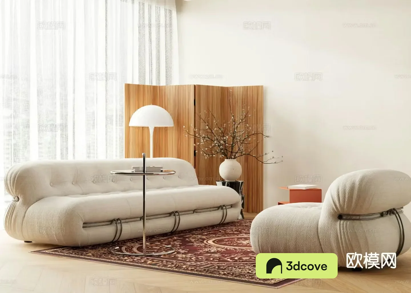 Cream style modular sofa