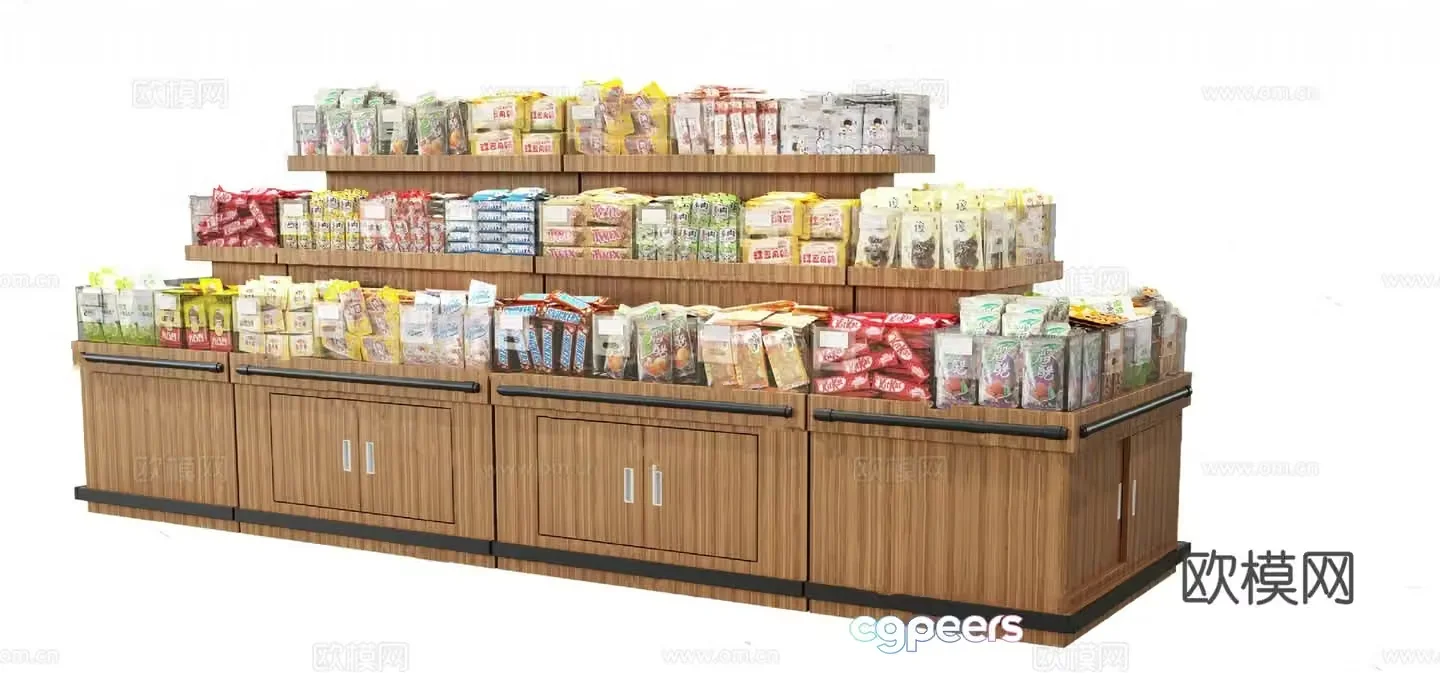 Modern container shelf model 3d model