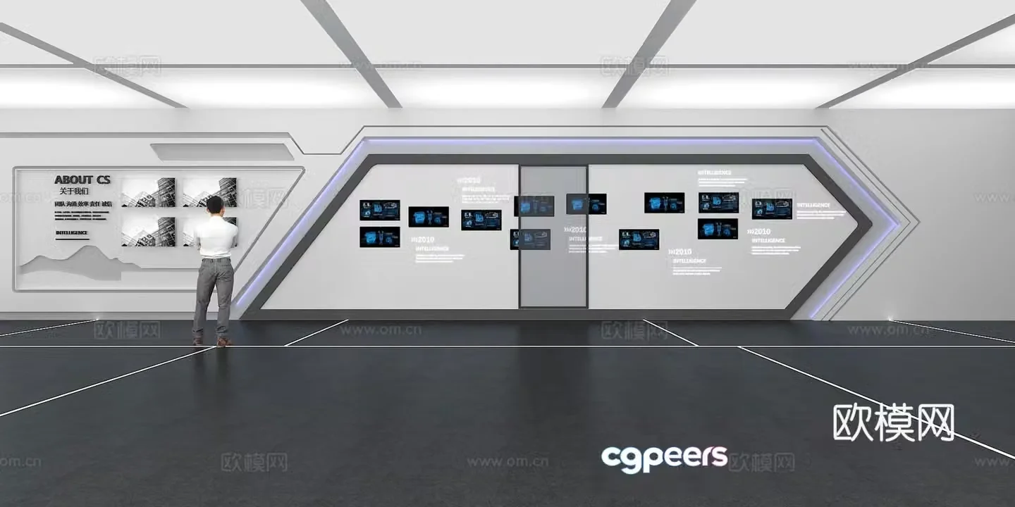 Cultural wall Corporate culture wall Display wall Sliding screen Exhibition hall Campus culture Classroom 3D model