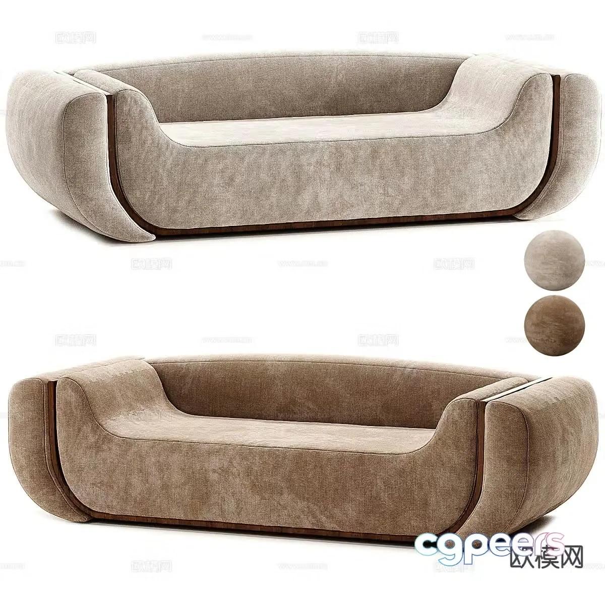 Italian love sofa 3d model
