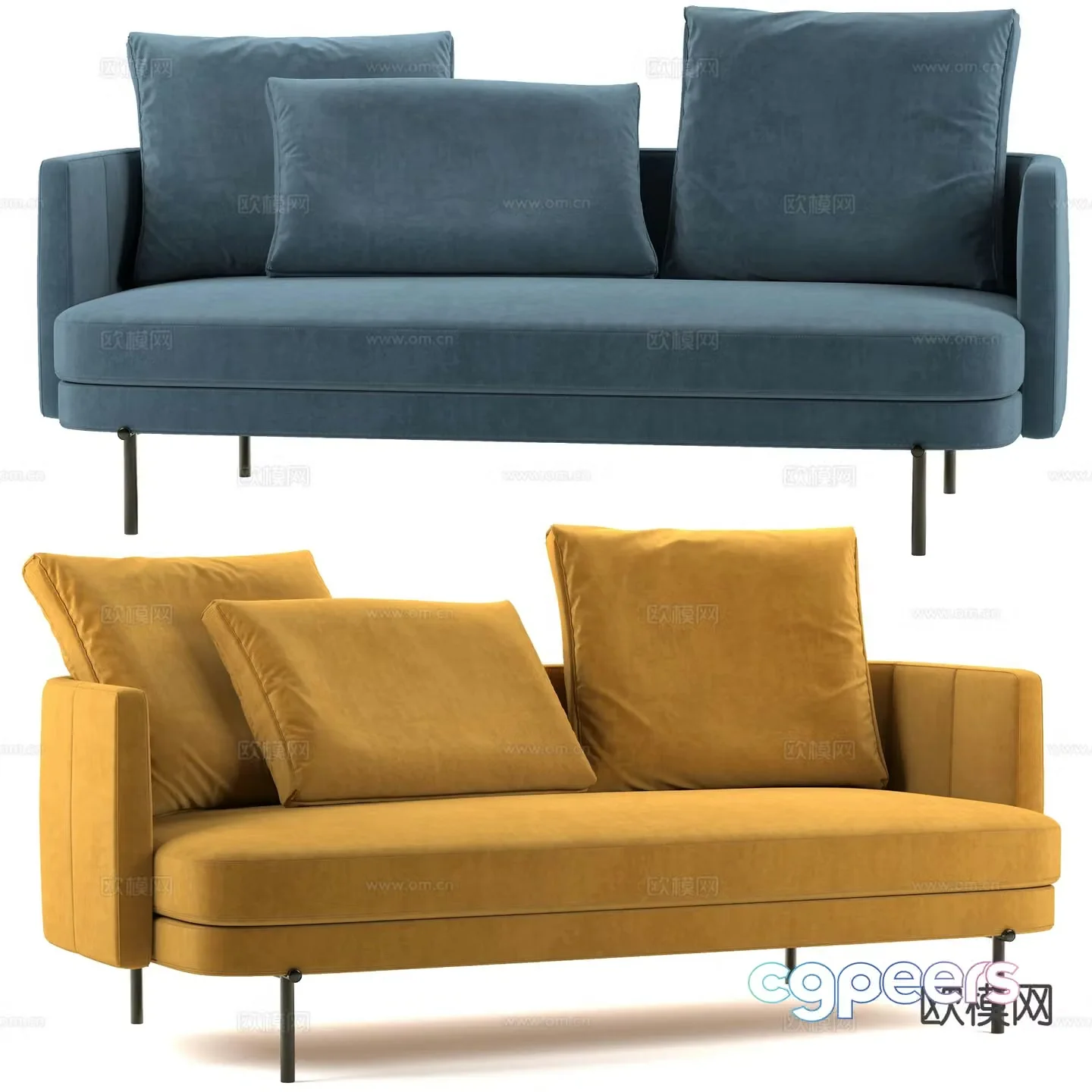 Modern love sofa 3d model