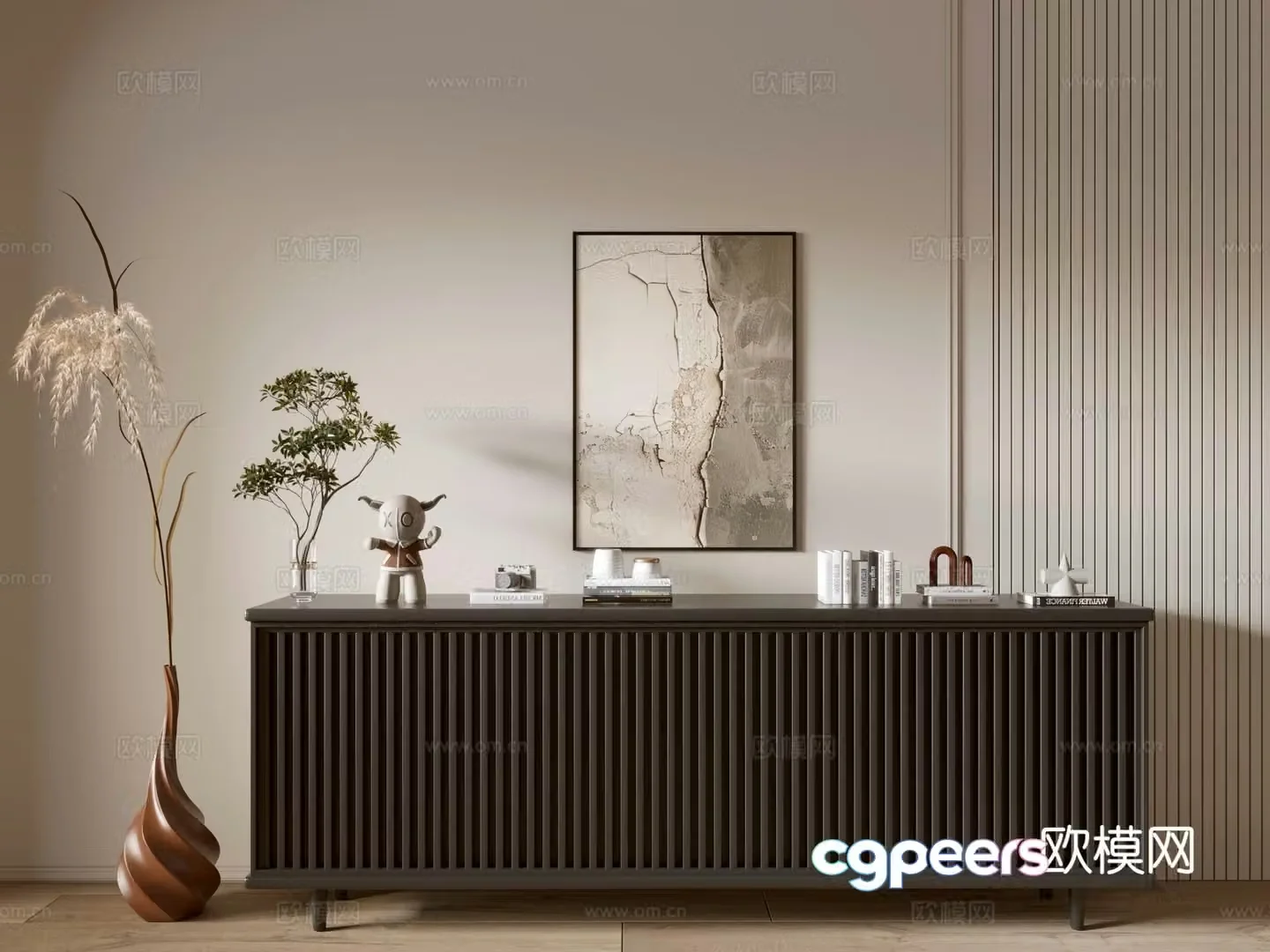 Modern entryway cabinet side cabinet 3d model