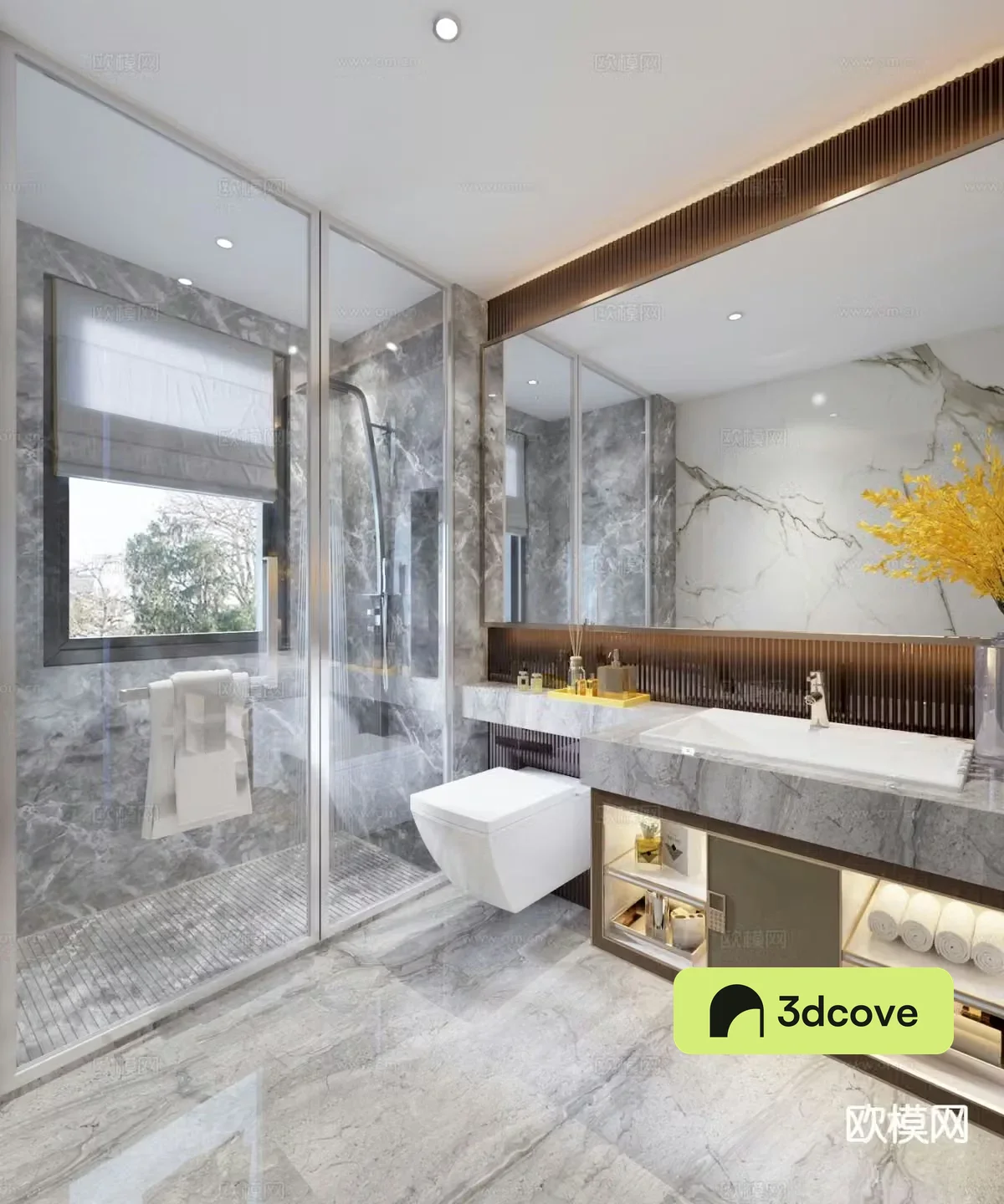 Modern bathroom toilet