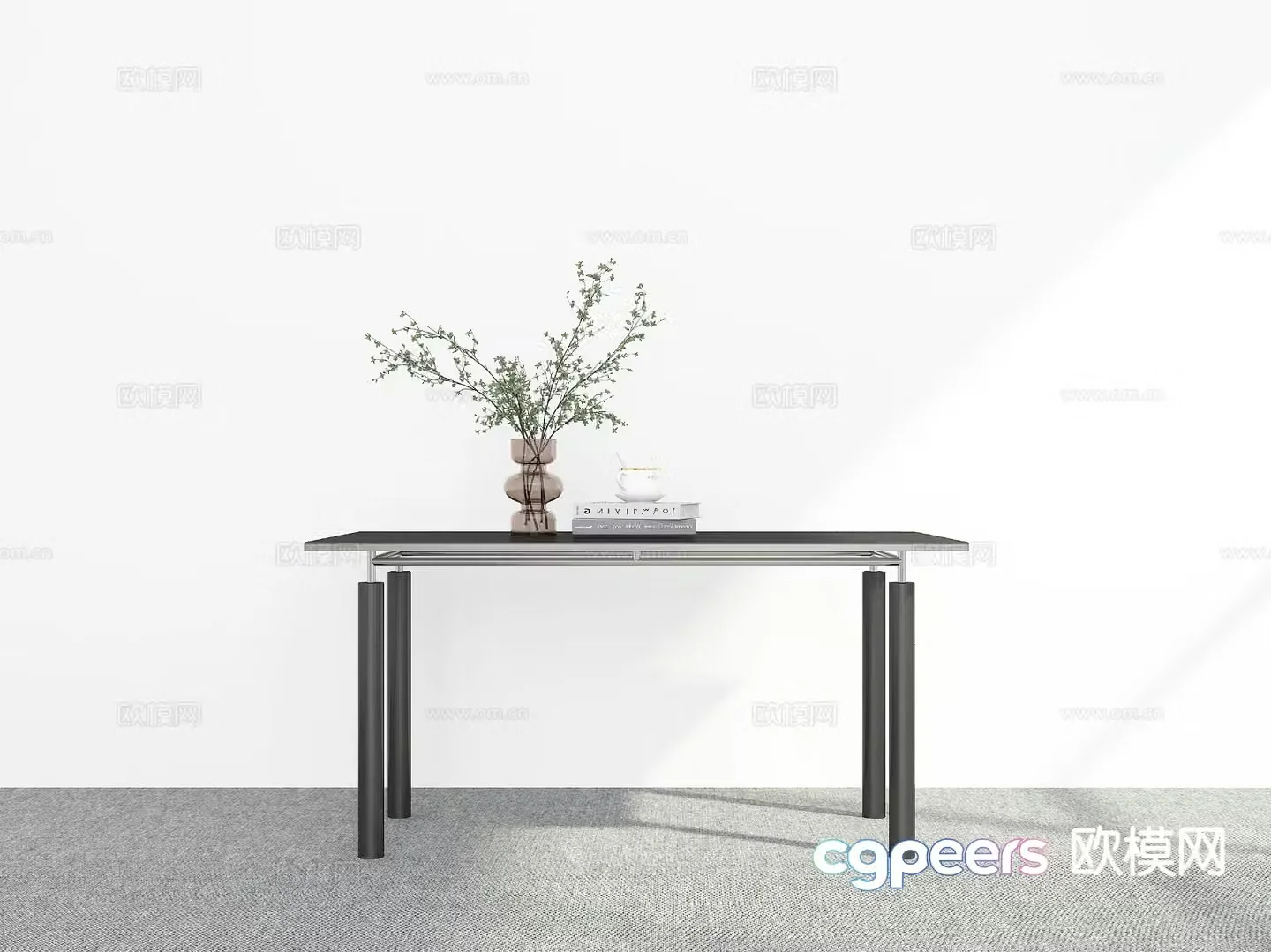 Modern dining table 3d model