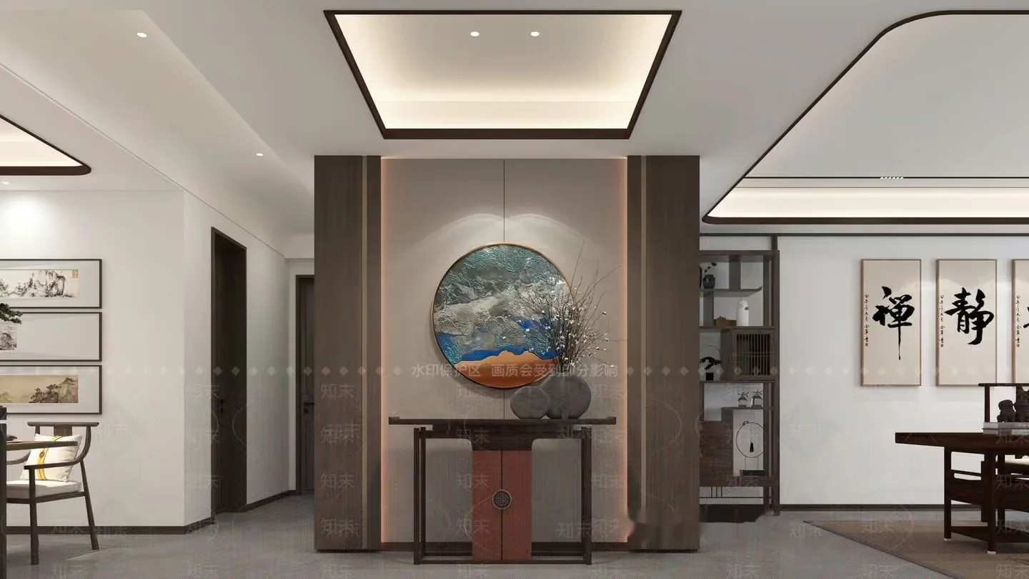 Modern Asian-Inspired Interior Design 3D Model – 6382 – VRAY Render