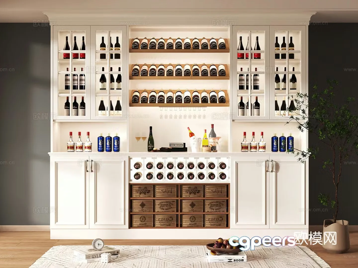 Wine cabinet design Wine cabinet red wine cabinet bar wine cabinet partition wine cabinet 3D model