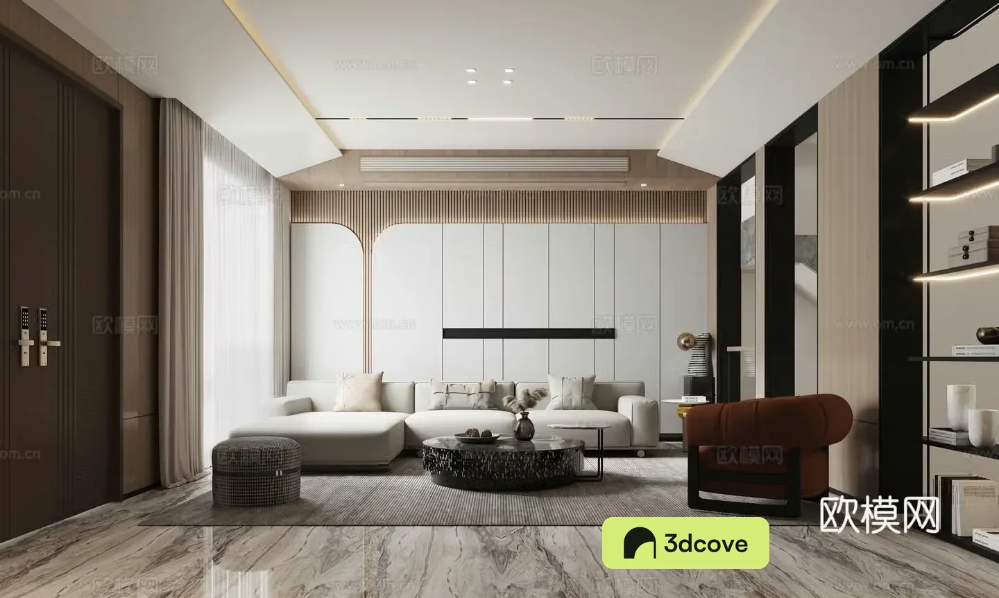 Modern light luxury living room