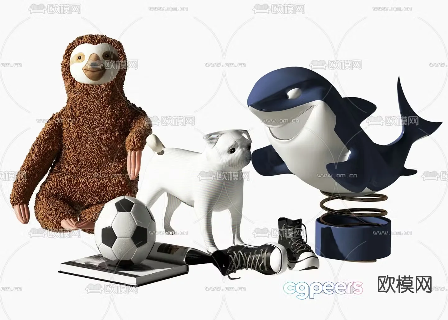 Modern children’s plush toy 3d model