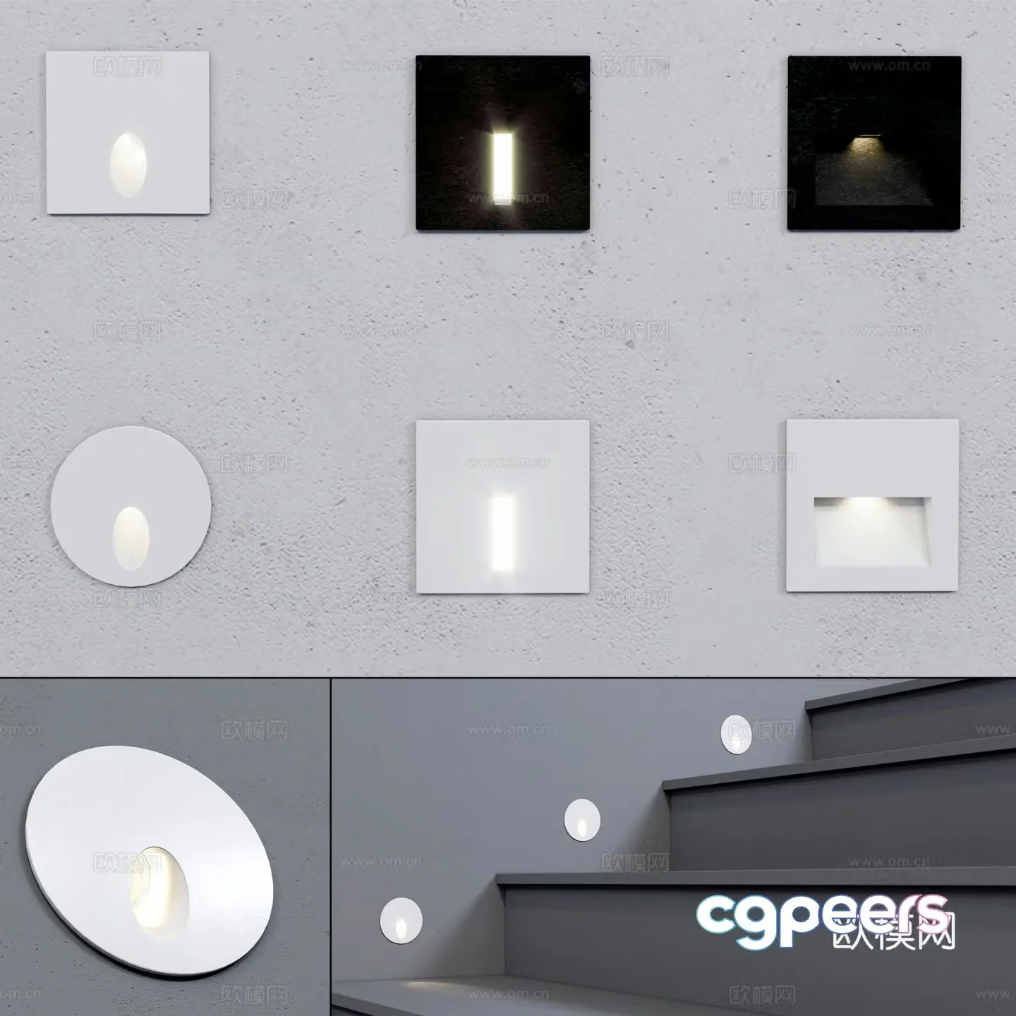 Kitchen light stair light 3d model