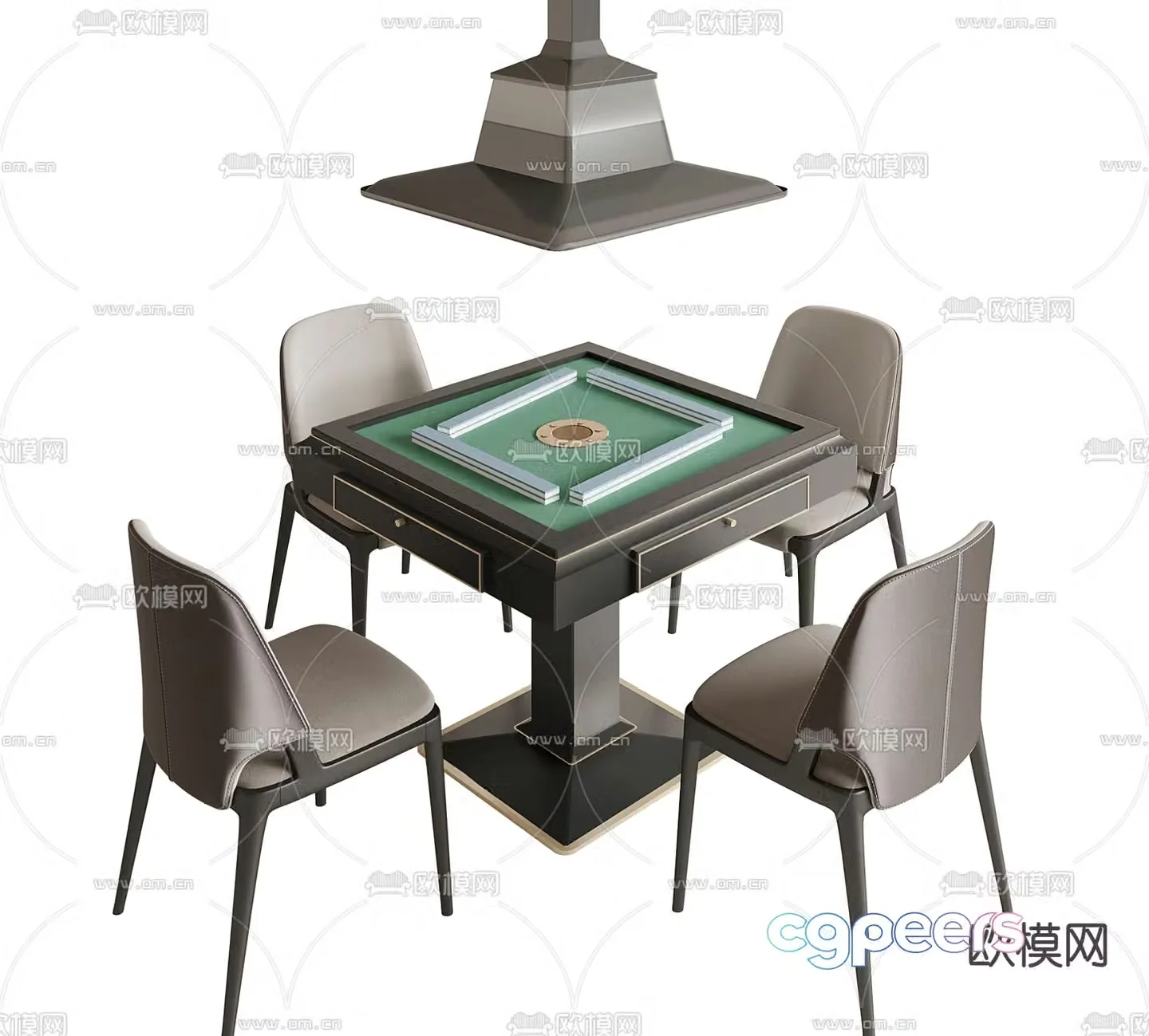 Modern mahjong table 3d model