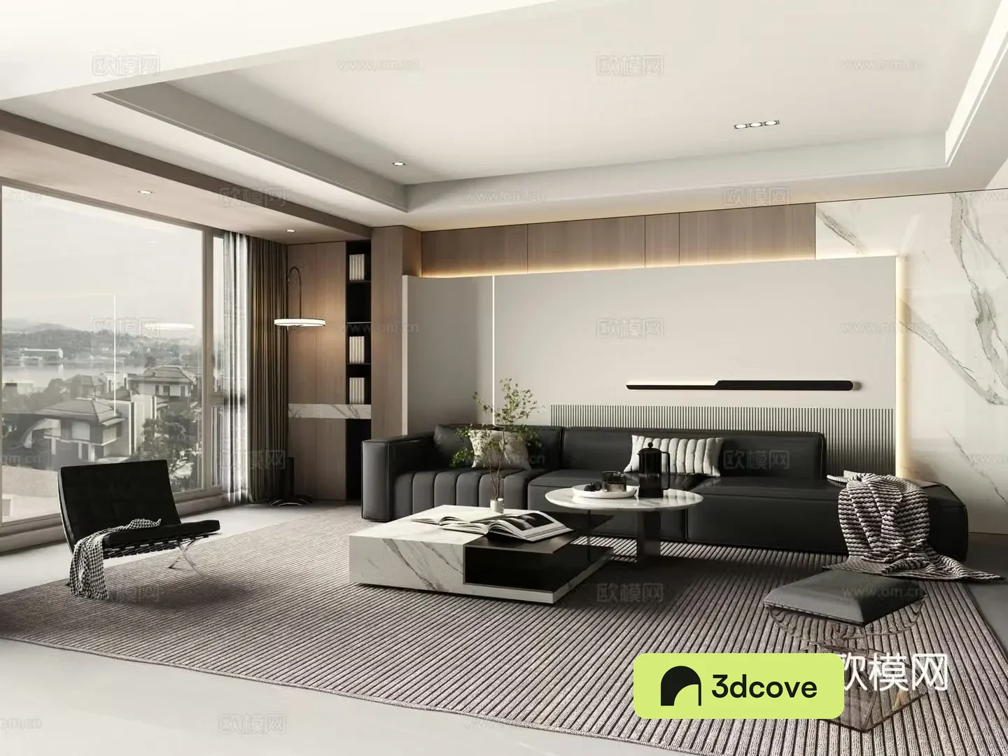 Modern light luxury living room