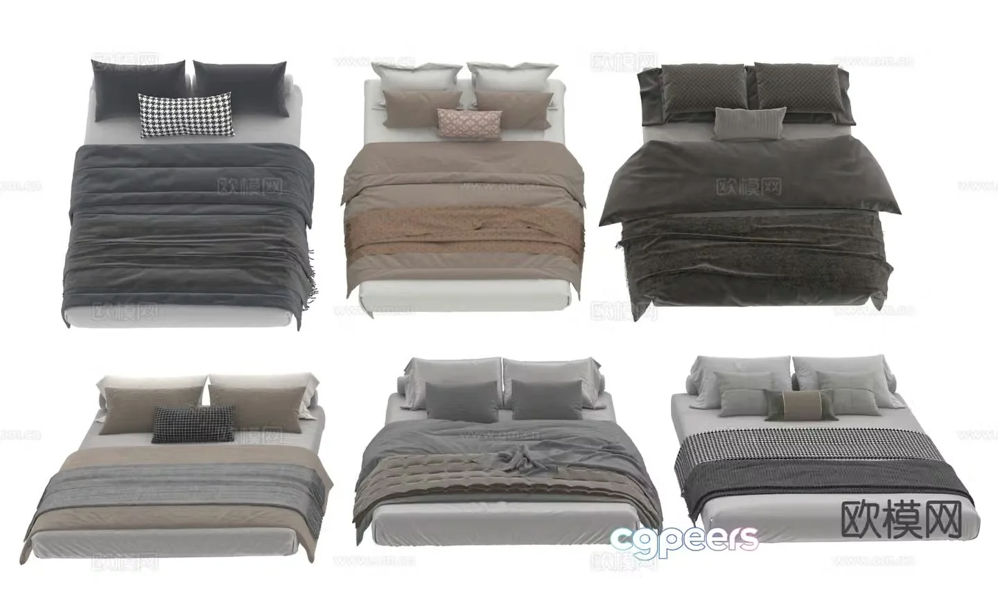 Modern bedding mattress 3d model