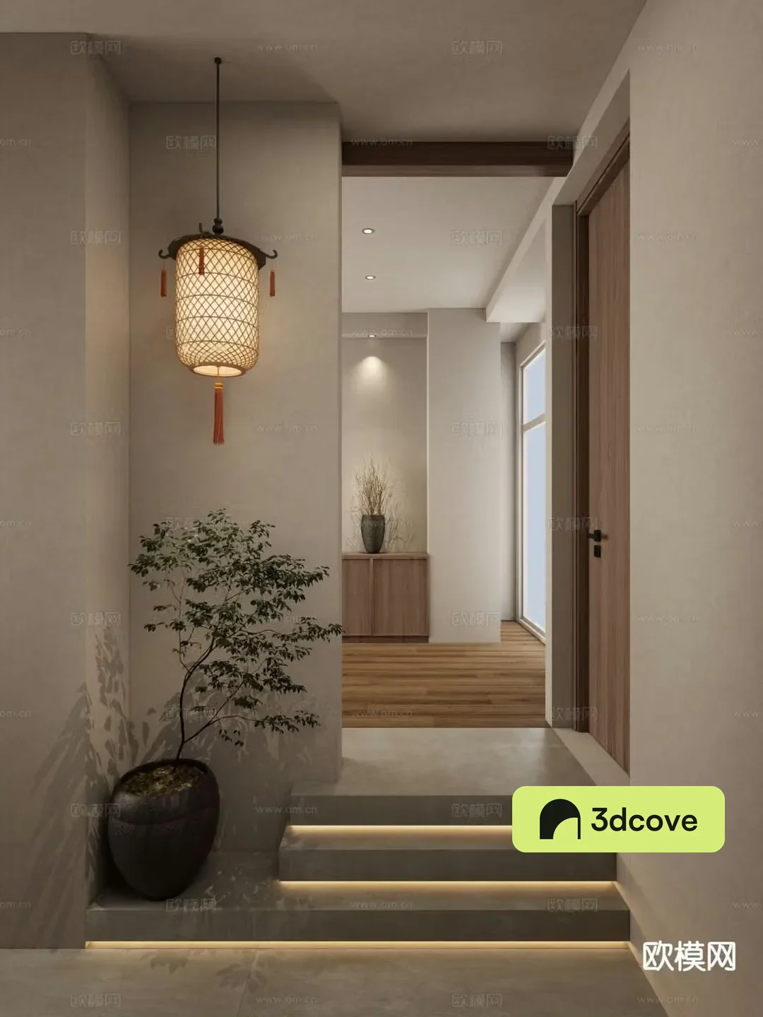 New Chinese style entrance hall entrance aisle