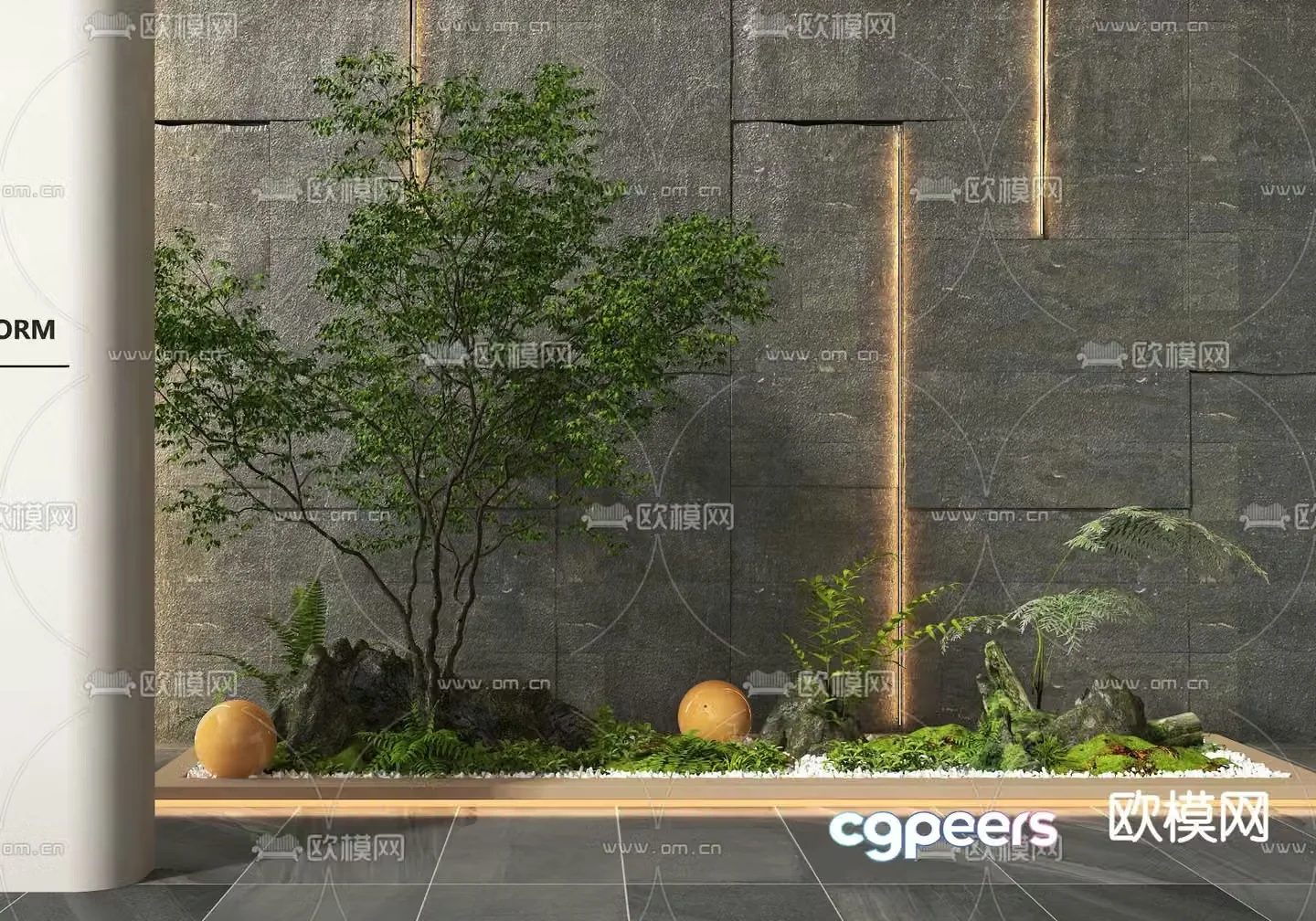 Indoor landscape landscaping 3d model