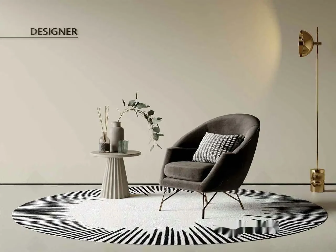 Modern Living Room 3D Model – 14196 – CORONA Render