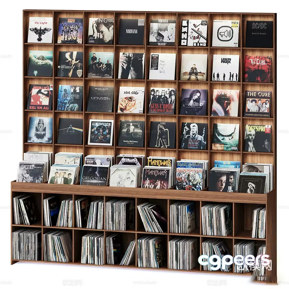Modern vinyl record holder 3d model