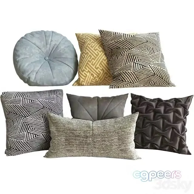 3ds Max Free – Decorative Set Pillow 5