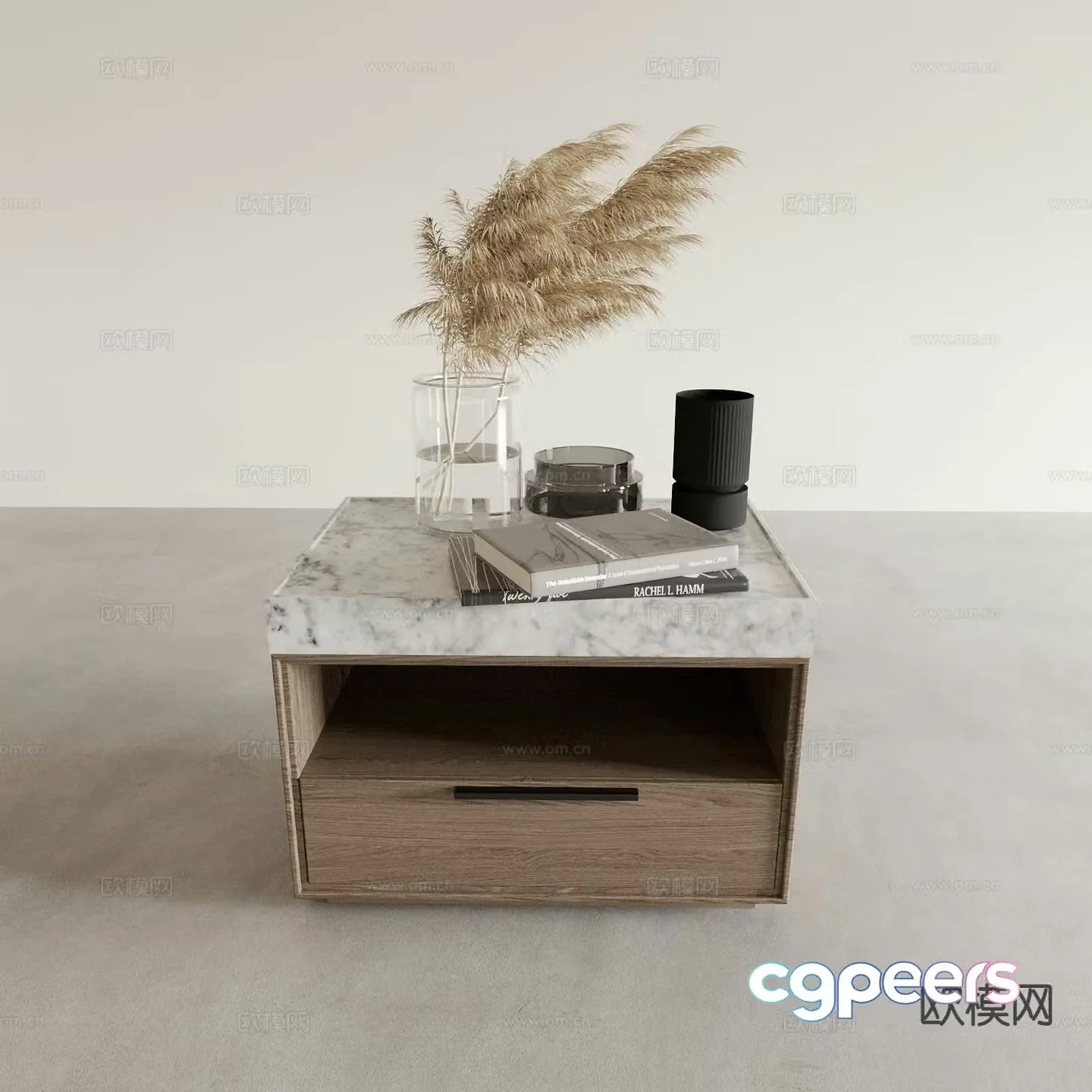wabi-sabi bedside table 3d model
