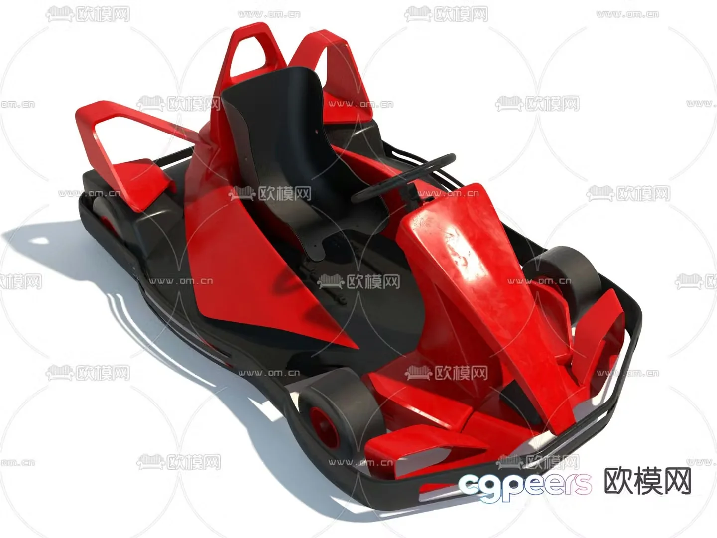 racing kart bumper car 3d model