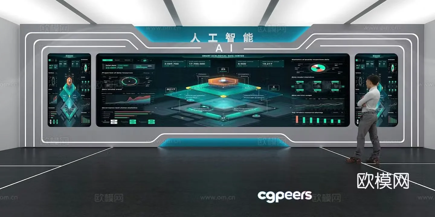 Cultural wall Corporate culture wall Display wall Classroom Exhibition hall Campus culture Corridor 3D model