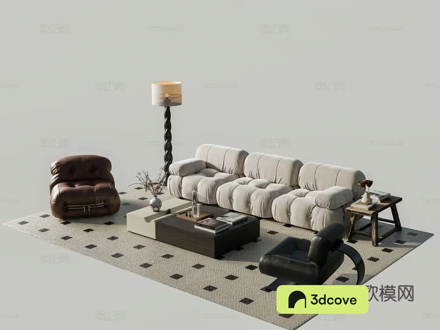 Medieval style modular sofa