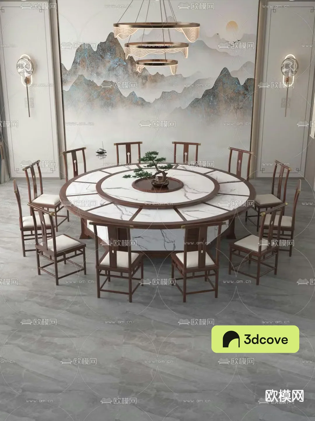 New Chinese dining table and chair