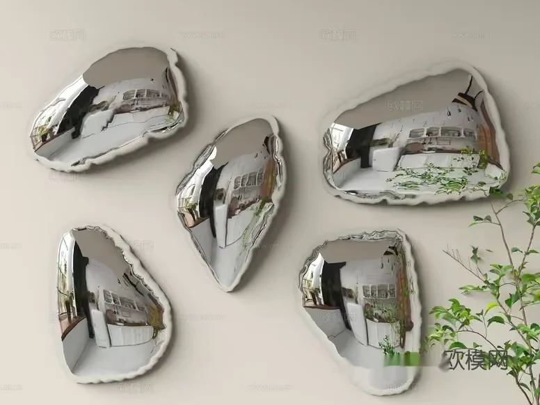 Modern Wall Mirrors 3D Model – 7775 – VRAY Render
