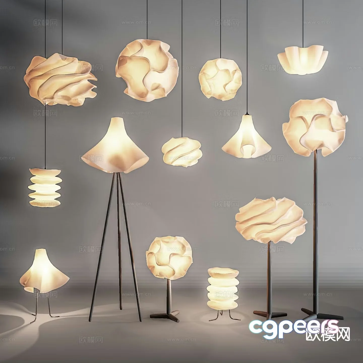 Modern interior chandelier 3d model