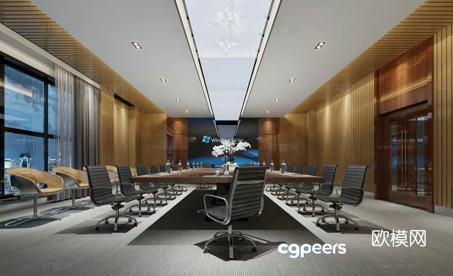 Modern conference room 3d model