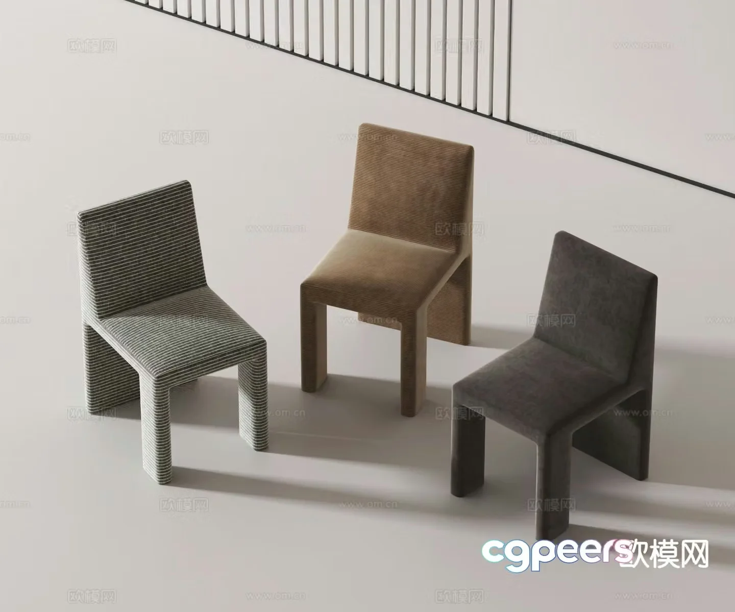 Modern chair dining chair 3d model