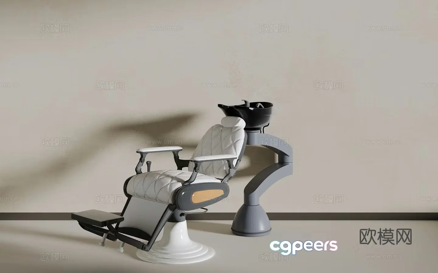 Barber chair 3d model