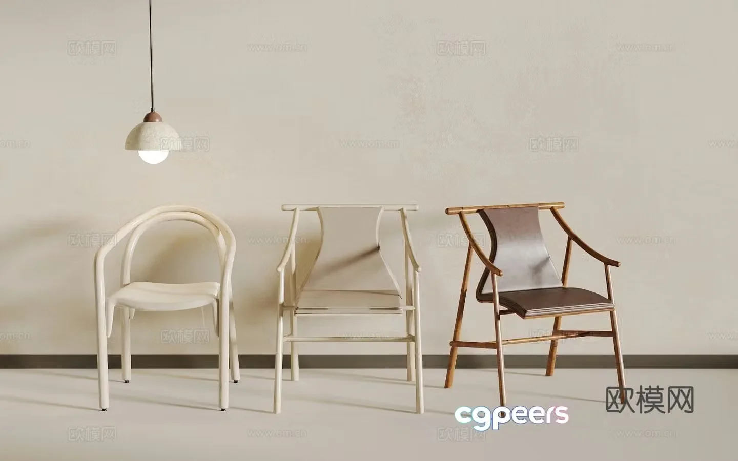 Modern single chair 3d model