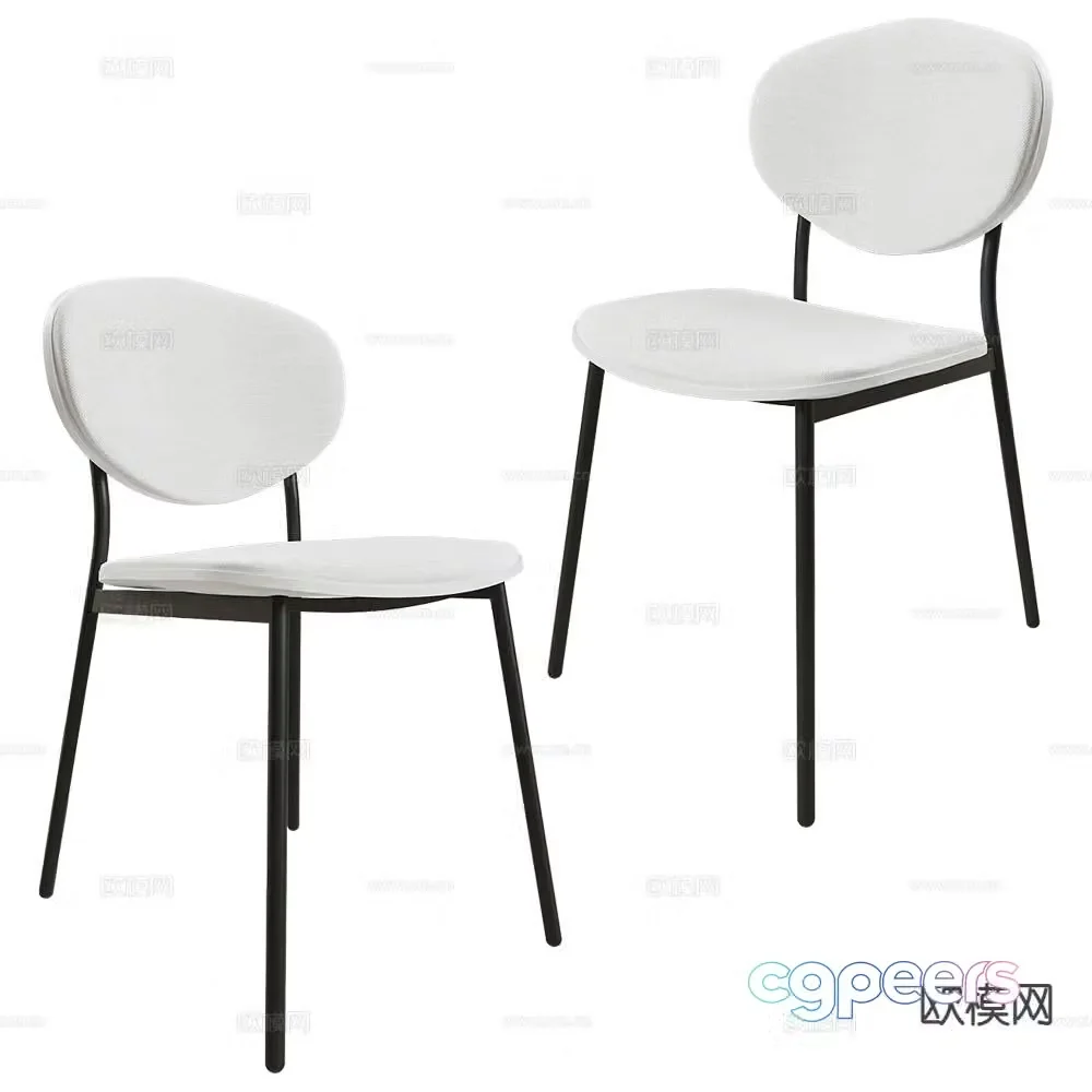 CANCIO modern chair dining chair 3d model