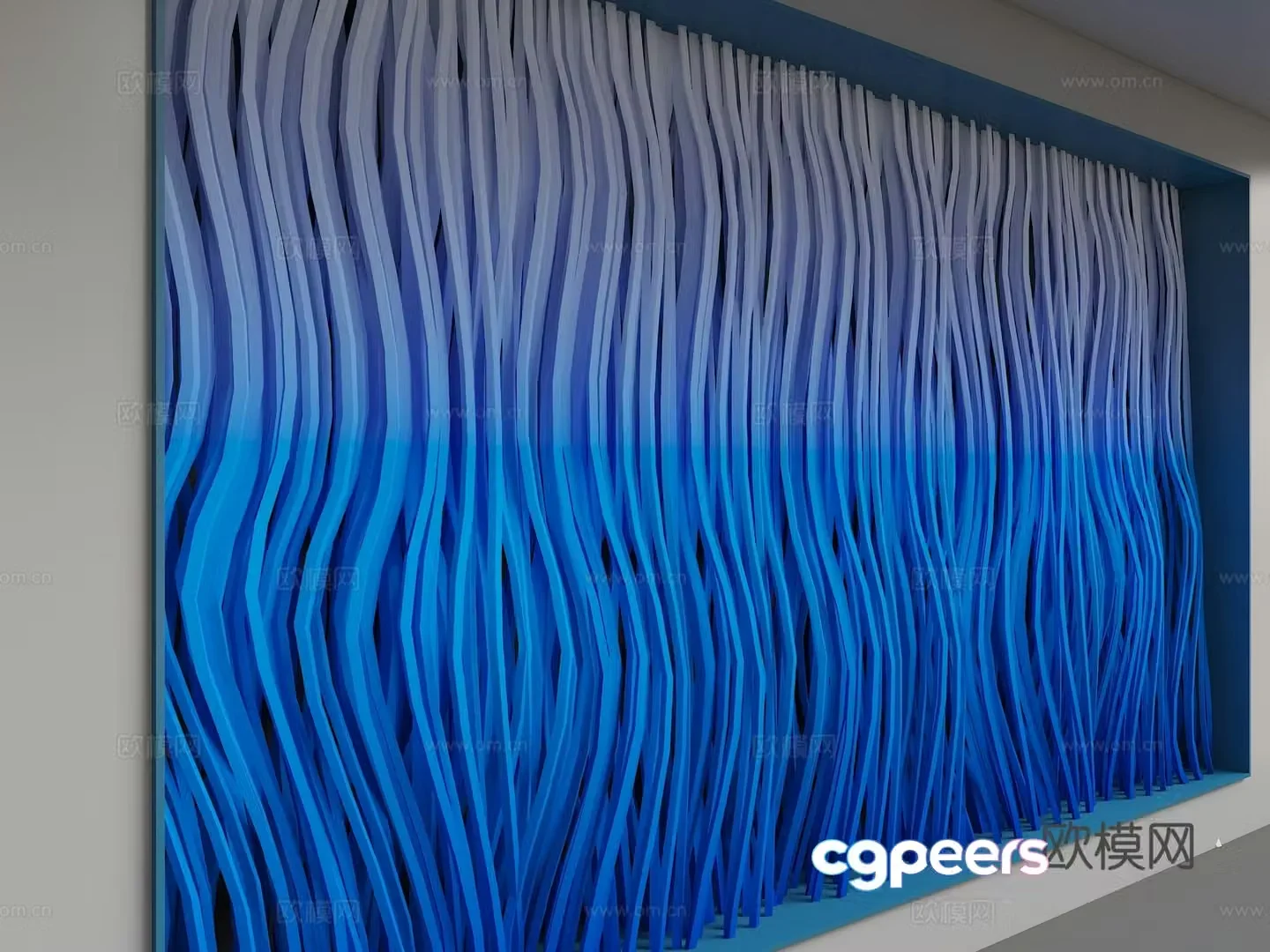 Modern background wall 3d model