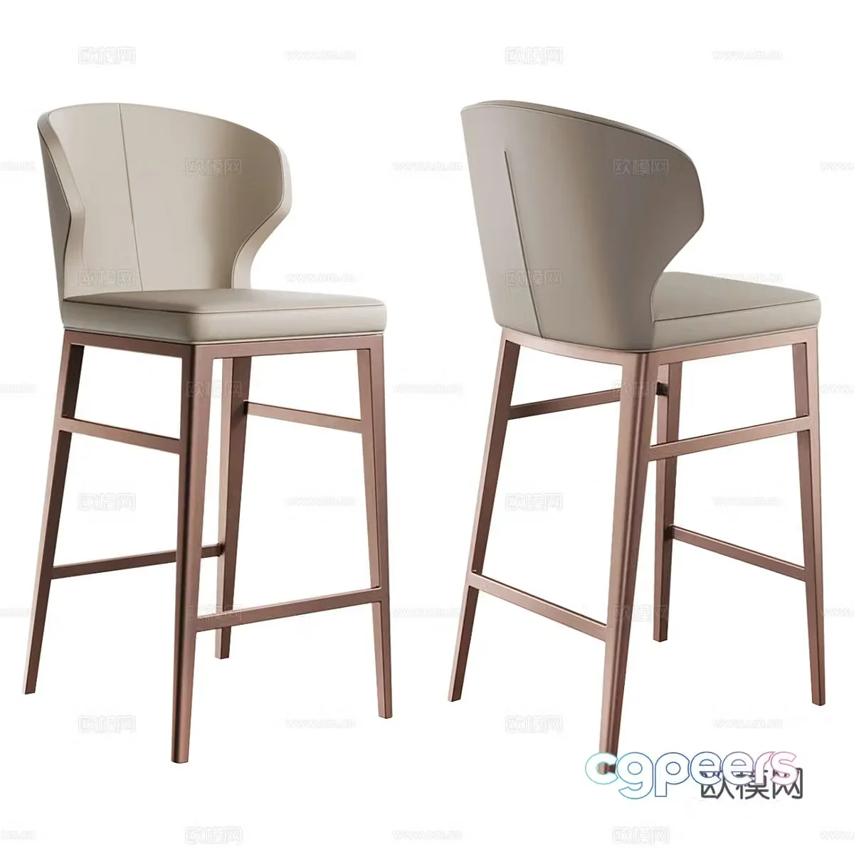 bar stool bar stool high stool 3d model