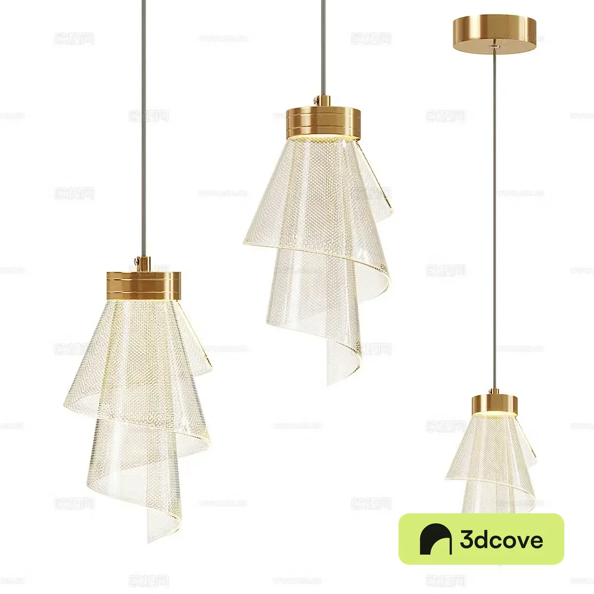 TEIS glass chandelier