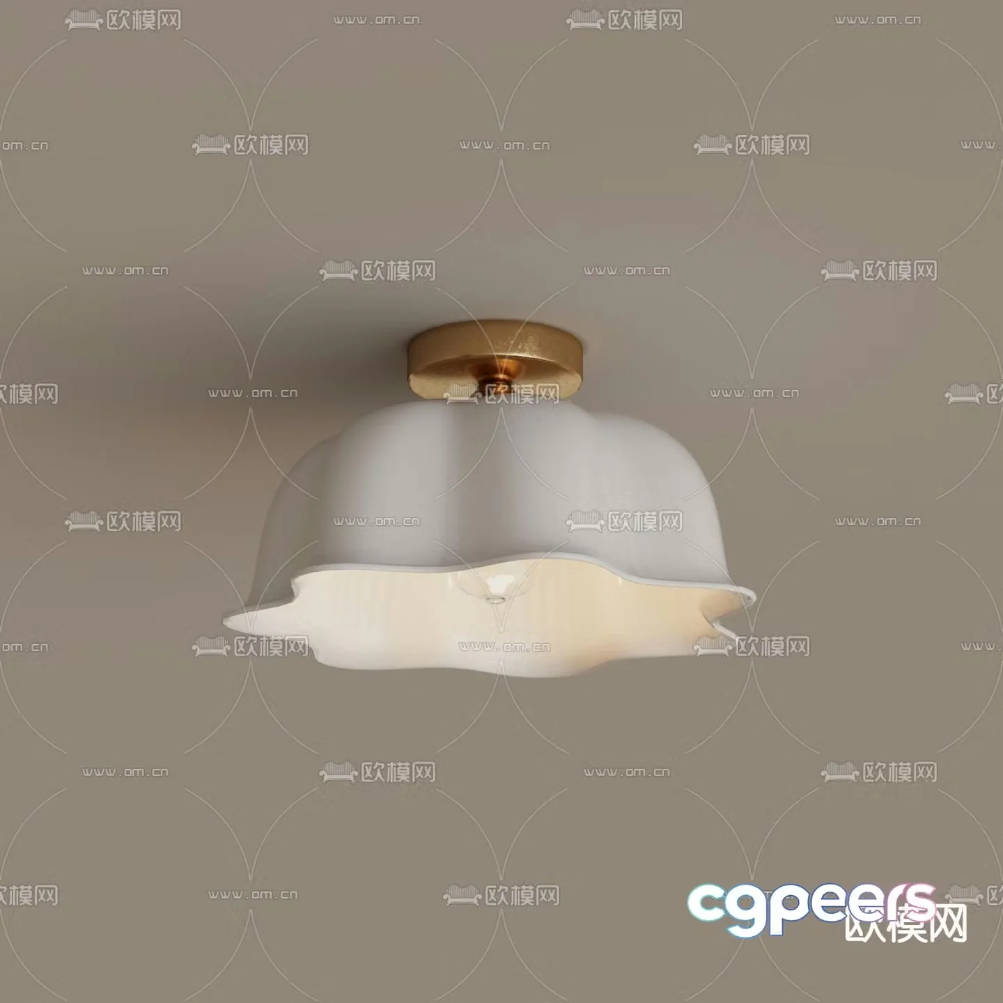 Petal ceiling lamp bedroom lamp 3d model