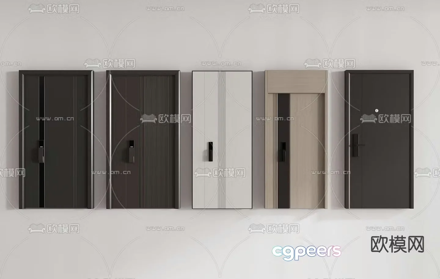 Security door entry door 3d model